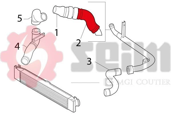SEIM Tubo Admisión Apto para Citroën Jumper Fiat Ducato Peugeot Boxer - Imagen 3 de 3