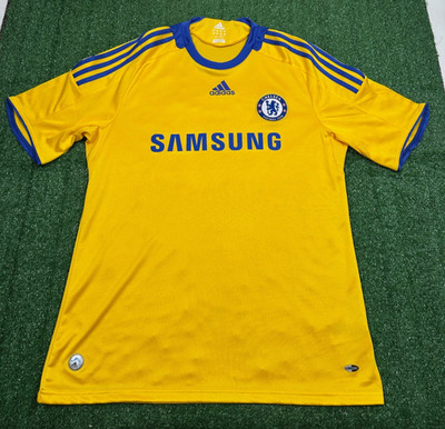 Chelsea FC Adidas 2008 Yellow Third T-Shirt | Mens Adult Large Football Top Kit