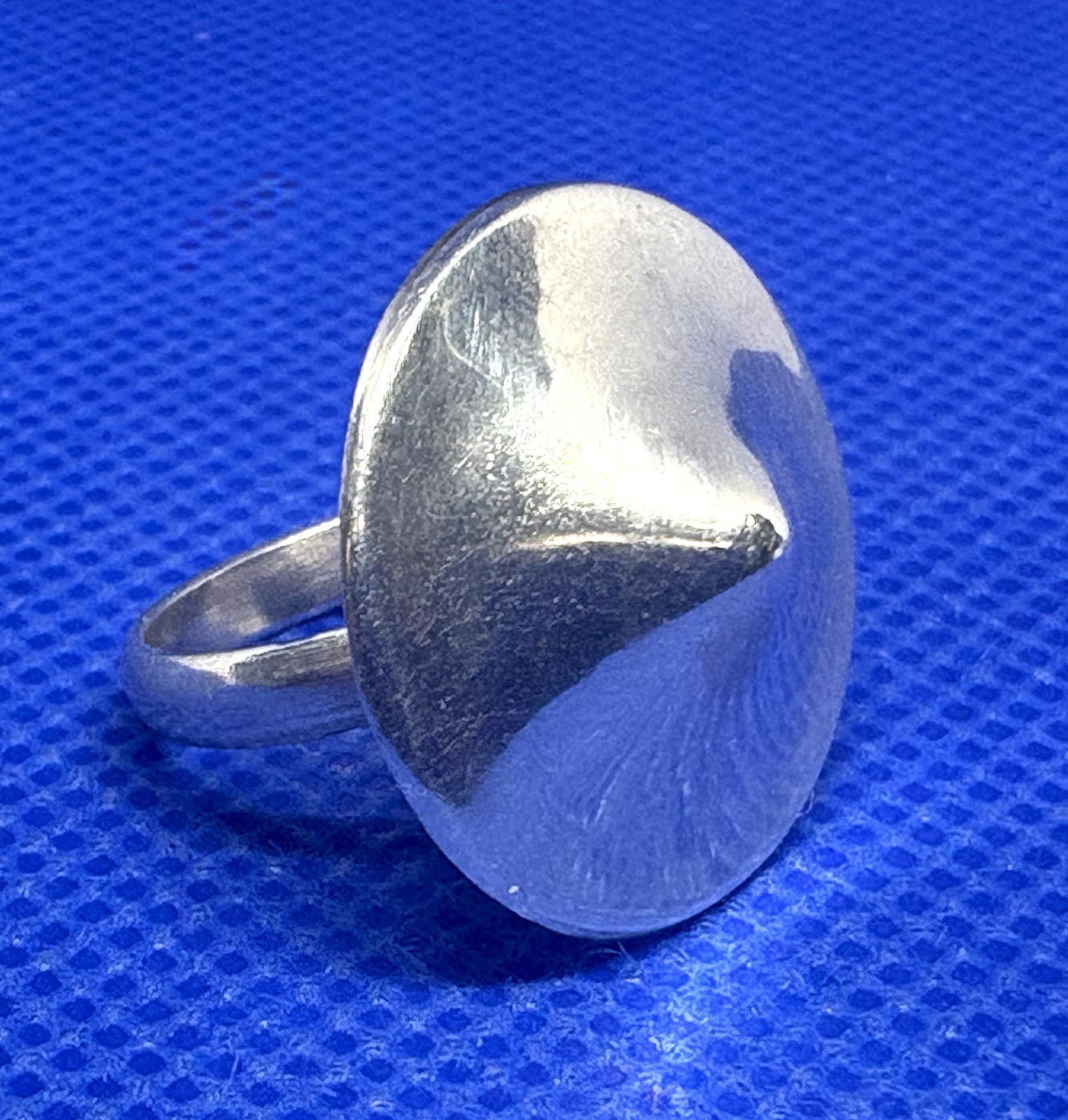 R3 Robert Lee Morris Hat Vintage 925 Silver Ring size 4.5 Modernist Statement