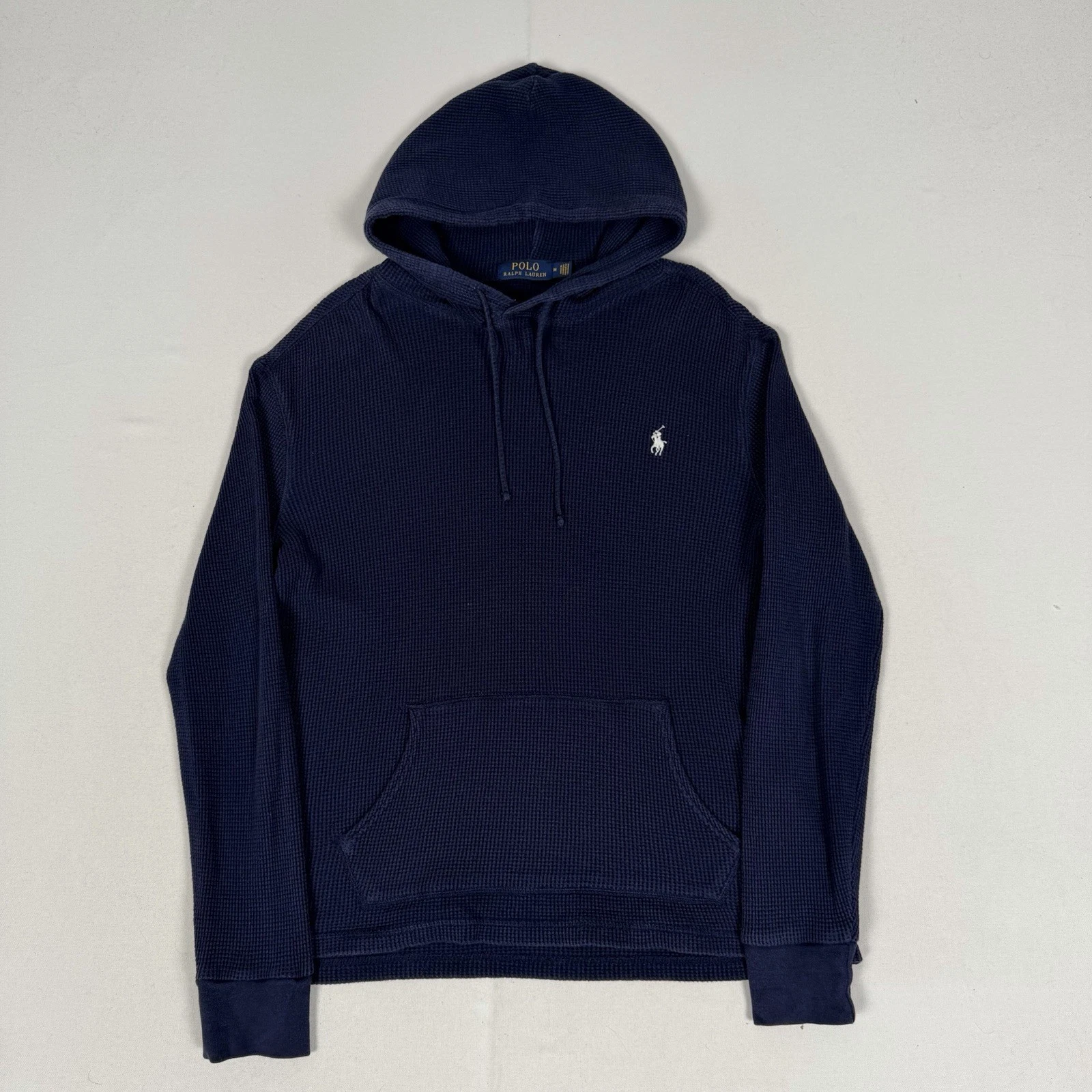 Polo Ralph Lauren Hoodie Pullover Waffle Knit Jumper Pockets Thermal Pony Medium
Opens in a new wind