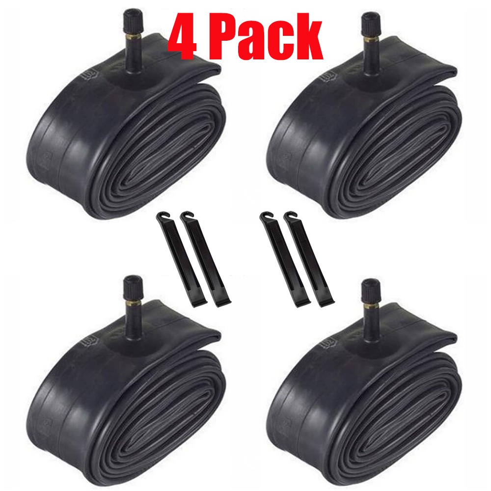 Heavy Duty Bike Tubes 4 PCS 26 x 1.75 - 2.125 Schrader Valve Bicycle Inner Tubes
