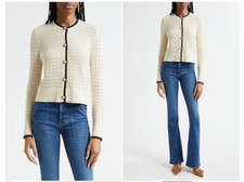 NEW AUTH VERONICA BEARD Bala Cardigan Ivory S/M