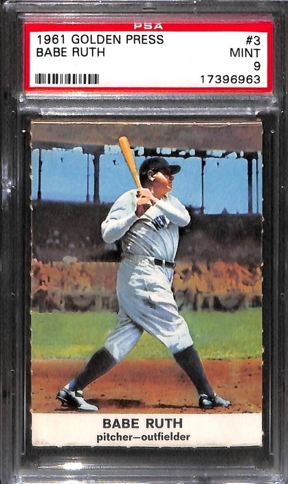 1961 Golden Press #3 BABE RUTH PSA 9 Mint 17396963 