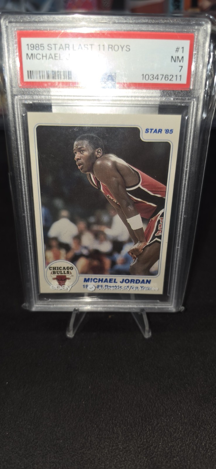 MICHAEL JORDAN PSA 7 1985-86 STAR LAST 11 ROYS #1 ROOKIE OF THE YEAR RC 🔥  view 2
