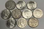 Half Roll of 10 1922 P Peace Silver Dollars, U.S. $1 Lot Set