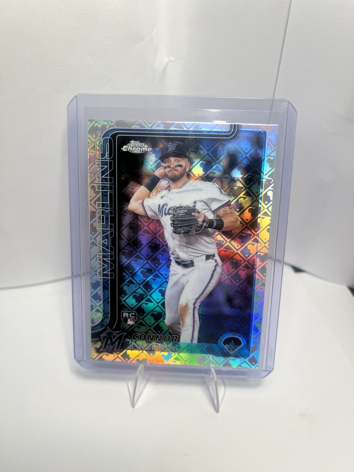 2025 Topps Chrome Logofractor Edition - Connor Norby #199 (RC) Miami Marlins