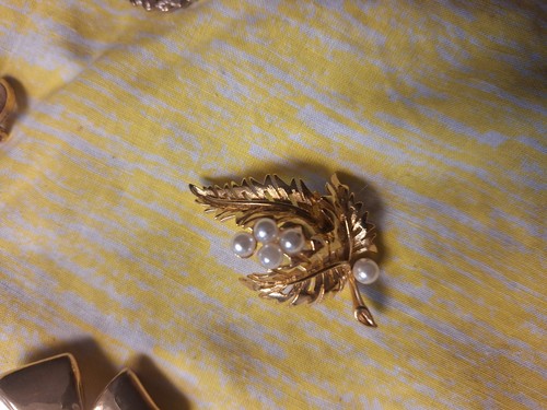 Lot Of Vintage Brooches And  Necklace  And A Bracelet - Afbeelding 3 van 12