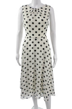 Eliza J Women A-Line Fit and Flare Black Mid-Calf Sleeveless Dress Size 6