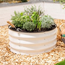 Christow Circular Raised Garden Bed Galvanised Steel Planter 60cm 90cm 120cm