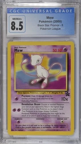 Mew Black Star Promo 8 CGC 8.5 NM-MT+ 2000 Pokemon Card