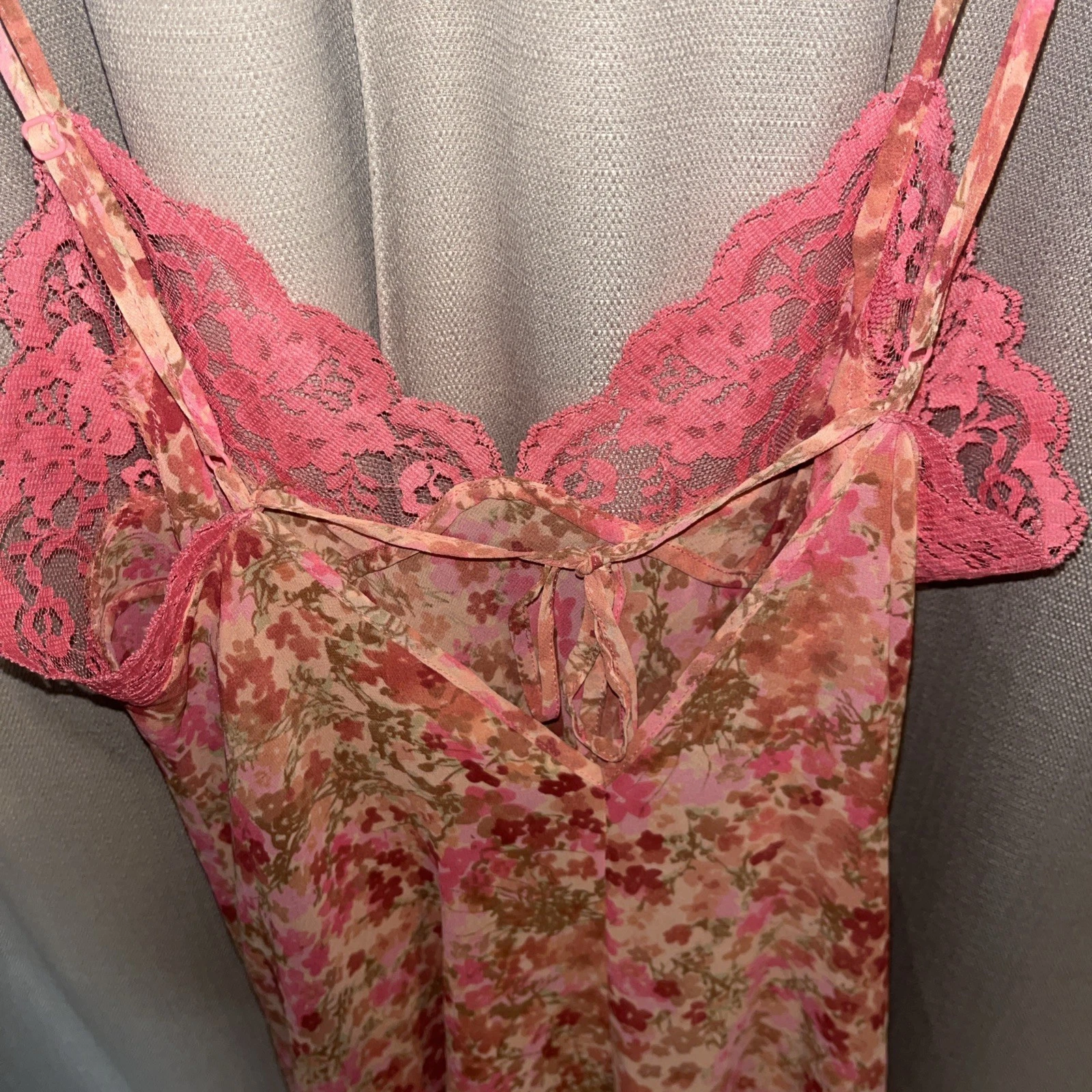 UNDERCOVER Abito slip vintage Y2K Victoria's Secret raso pizzo babydoll fata lingerie