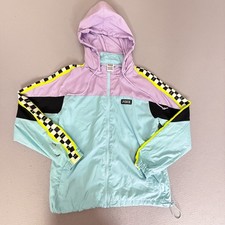 PINK Victoria's Secret Colorblock Hooded Windbreaker Jacket XS/S Mint Lavender