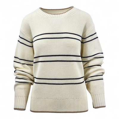 M&S JAEGER Pure Merino Wool Striped Womens  JumperRRP £115.00 UK Size L