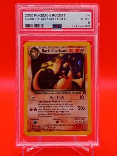 Dark Charizard Holo #4 2000 Team Rocket Vintage Pokémon TCG PSA 6