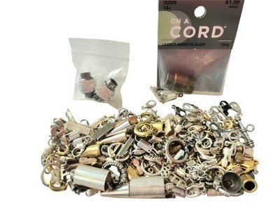 Mixed Lot Bulk Jewelry Closures & Clasps Some Still in Package DIY Jewelry Makin