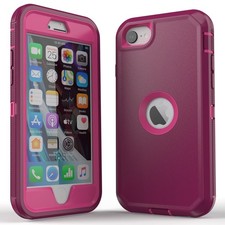 Case For Apple iPhone 8 7 6 6s Plus Heavy Duty Shockproof Cell Phone Cover Red