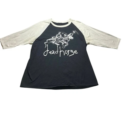 Dead Horse Band Raglan Tee L Thrash Metal Micha 1990s vintage concert t-shirt, vintage, single stitch, B+ condition