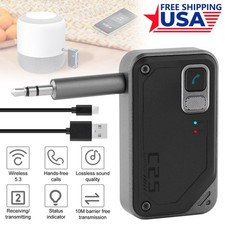 Wireless Bluetooth V5.3 Car Transmitter Receiver Adapter Call Audio 3.5mm Jack