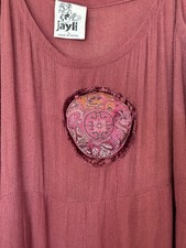 Jayli Burgundy Maxi Dress w/Embroidered Medallion Size L Witch’s Estate sale