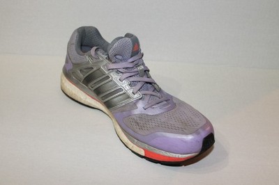 ADIDAS Women's White Gray Energy Boost Running Shoes Sneakers Size 10