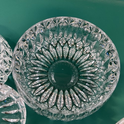 Vtg Gorham Althea Cut Crystal Candy Trinket Dish Covered Bowls Round 2 Sets - Picture 8 of 17