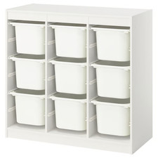 IKEA TROFAST Storage Unit Room Divider with Boxes 99x44x94cm Kids Toy Organiser