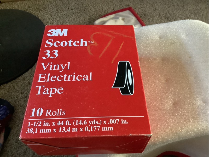 Scotch Vinyl Electrical Tape 33  10 Rolls 1.5” X 44’ Black Extra Wide Fr Tape