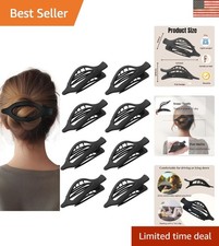 Luxury Matte Finish Hair Clips   8 Pack No-Slip Claw Clips for All Hair Types