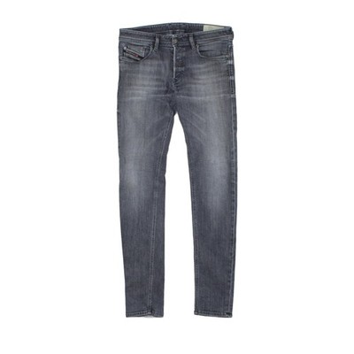 Diesel Sleenker-X Jeans Herren W32 L34 Grau Made In Italy Slim Fit Skinny