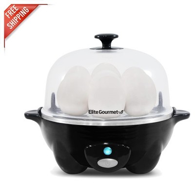 Versatile Egg Cooker: Rapidly Prepare 7 Easy-to-Peel Eggs, Poached or Scrambled