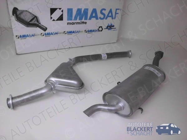 Imasaf Auspuffset Mitteltopf+Endtopf für Alfa 164 2.0 TS 1992-1998-image