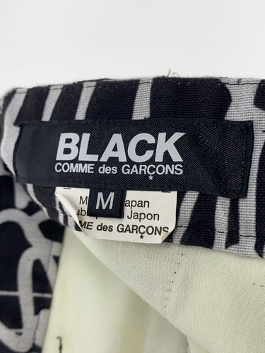 BLACK COMME des GARCONS Bottom M Polyester BLK All over pattern 1d p030 - Picture 4 of 4