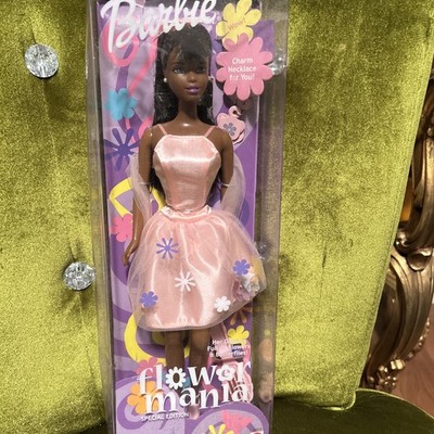 Barbie Flower Mania African (2000) Special Edition Nrfb *slight plastic flaw