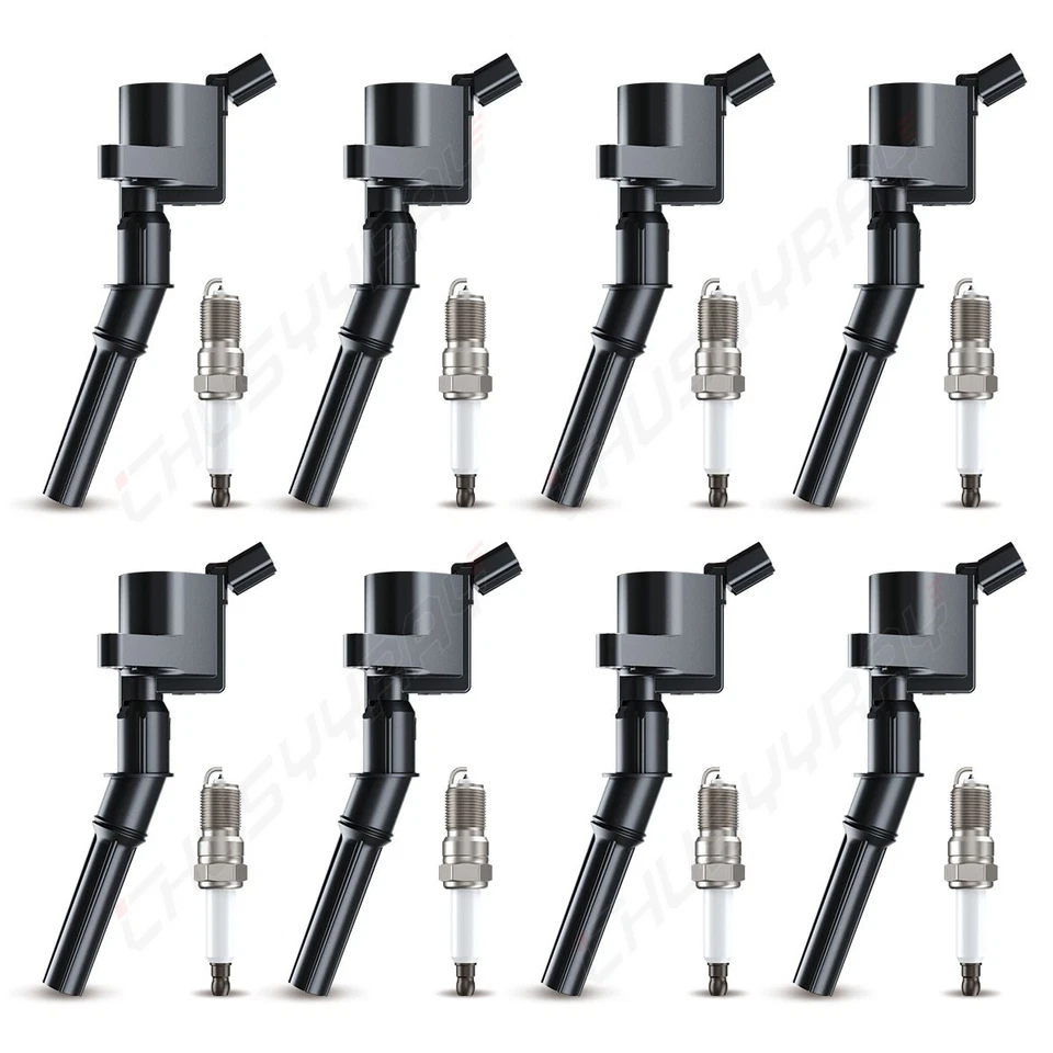 8 Ignition Coil & 8X Iridium Spark Plug For 2004-2014 Ford E-250 4.6L V8 - Image 2 of 4