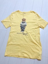 Women L Polo Ralph Lauren Bear T-Shirt Yellow Almost unused Classic Iconic Vhtf