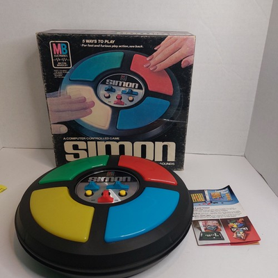 #ad Vintage Milton Bradley Simon Electronic Memory Game Tested w Box 1978 $30.00