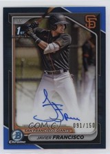 2024 Bowman Chrome Prospect Blue Refractor 91/150 Javier Francisco Auto 10no