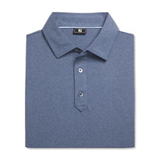 NEW MENS FOOTJOY S/S PRODRY SOLID LISLE POLO GOLF SHIRT, HEATHER NAVY, PICK SIZE