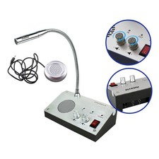 Dual-Way Talk Through Window Glass Counter Intercom Speaker SystemStore Office