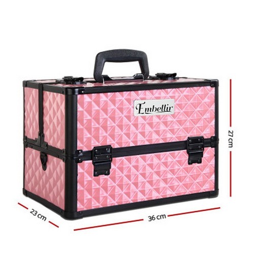NEW Embellir Portable Cosmetic Makeup Case Pink - Picture 6 of 7