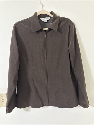 Casual Corner Annex Full Zip Brown Light Jacket Women's Size Medium