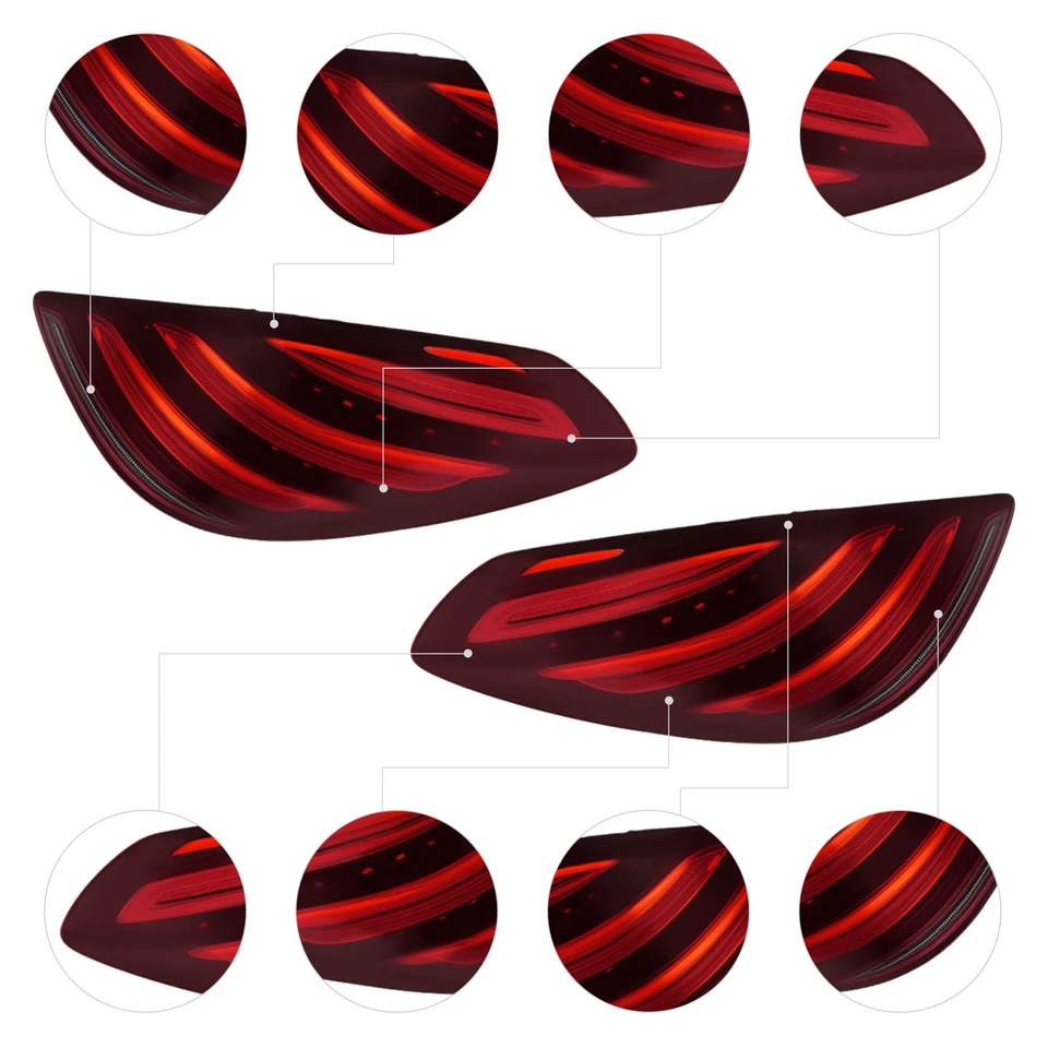 For 2013-2020 Mercedes-Benz S-Class W222 LED Tail Light Rear Brake Lamps (Pair) - Image 4 of 4