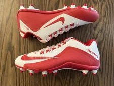 Size 11.5 Nike Alpha Pro 2 TD Low Football Cleats Red/White 719930-166 NEW