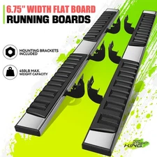 6.75" Flat Step Bar Running Boards for Dodge Ram 1500 2500 3500 Crew Cab 09-23