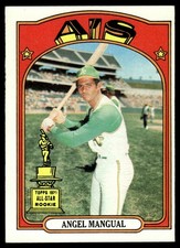 1972 Topps Angel Mangual Oakland Athletics #62