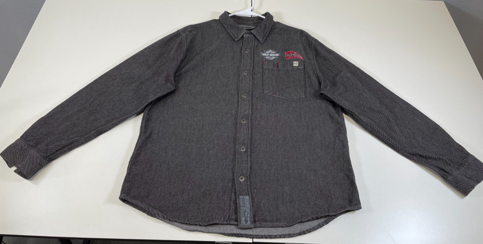 Harley Davidson Mens Multi-Patch Button Up Long S… - image 4