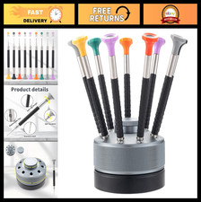 9-Piece Precision Watch Screwdriver Set - Slotted Phillips with Extra Blades f
