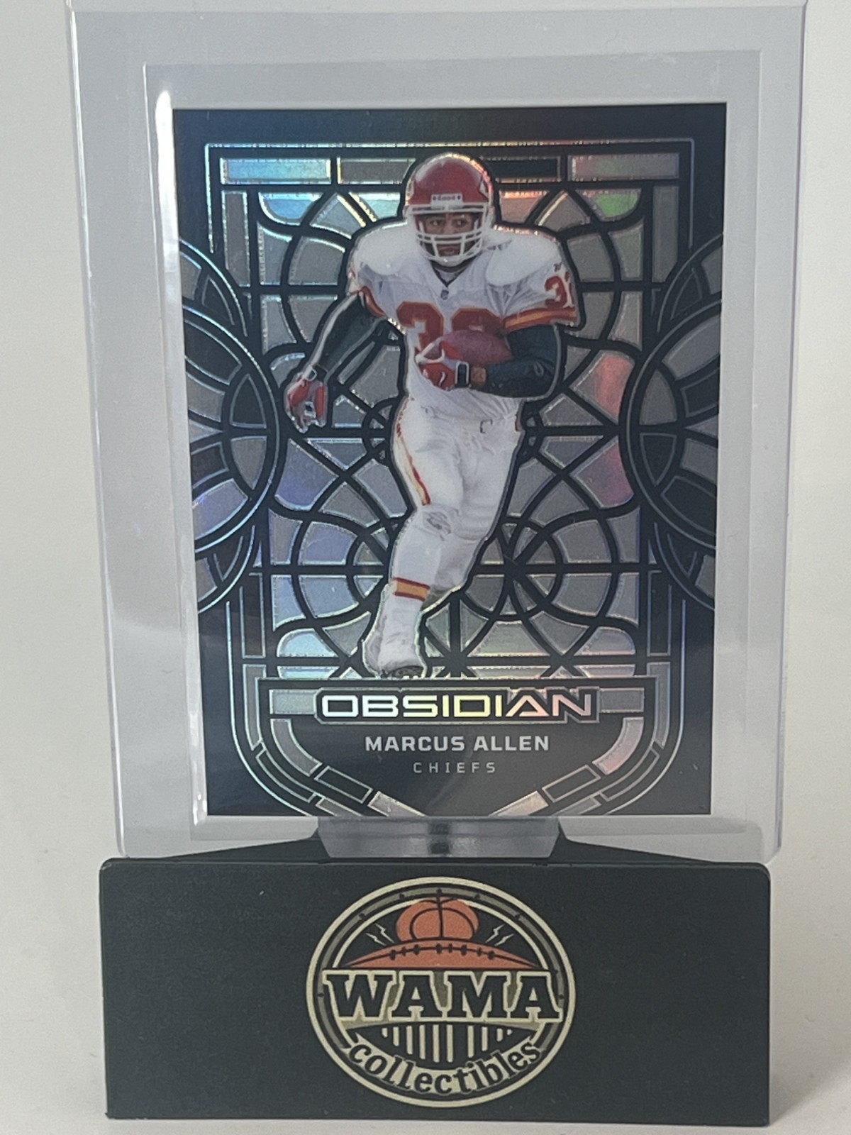 2024 Obsidian Marcus Allen Black Stained Glass SSP CASE HIT Kansas City Chiefs