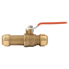 SharkBite 24736LF Lead Free 200 PSI Brass Push Fit Ball Valve 3/4 x 3/4 Dia. in.