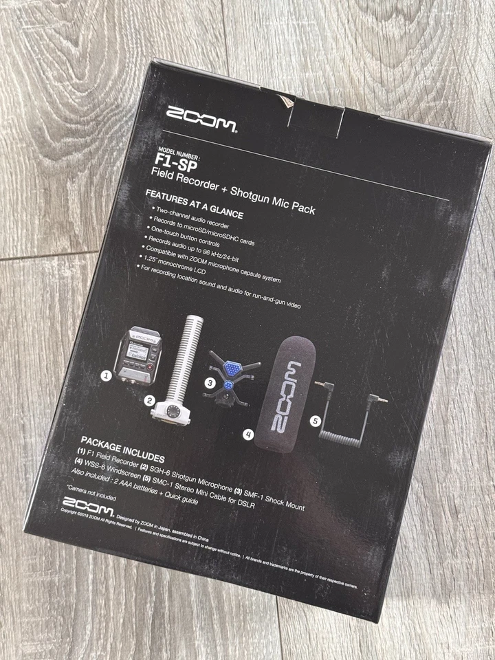 ZOOM F1-SP F1 Field Recorder + Shotgun Mic Portable Digital Handy Recorder NEW - Image 2 of 2
